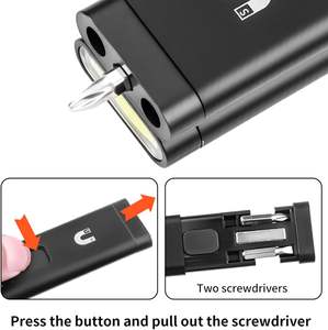 Lampe de travail <span class=keywords><strong>LED</strong></span> COB portable rechargeable, magnétique, avec stylo d'inspection, tournevis et règle <span class=keywords><strong>pour</strong></span> réparation automobile et situations d'urgence - Product Image 2