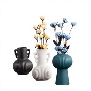 Vase de table en porcelaine légère style bohème, base antidérapante écologique, 24 pouces+, arrangement de fleurs séchées simple pour salon - Product Image 1