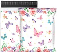 Sacs d'expédition personnalisés mignons à motifs floraux, auto-adhésifs, imperméables, pour l'emballage des petites entreprises