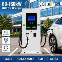 Estación de Carga para Vehículos Eléctricos Deedian de 60KW, 80KW, 120kW, Montada en Suelo, Cargador Rápido de CC, CCS2, GBT, OCPP2.0.1, Gestión de Cables, Fleet Depot, OEM, ODM