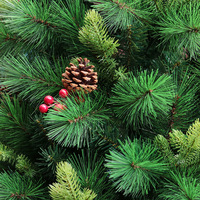 Árbol de Navidad Híbrido de PE y Agujas de Pino Premium Personalizable de 4-10 Pies, Automático, Muestreo Rápido, Decoración para el Hogar y Navidad