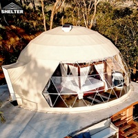 Dôme de tente géodésique de glamping de haute qualité, imperméable et durable, demi-sphère, diamètre 6 m, maison dôme igloo