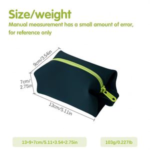 Sac de maquillage en silicone tendance pour femmes, grande capacité, étanche, pochette de voyage rectangulaire pour un usage quotidien - Product Image 2