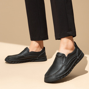 Ces <span class=keywords><strong>chaussures</strong></span> en <span class=keywords><strong>cuir</strong></span> décontractées élégantes <span class=keywords><strong>sans</strong></span> <span class=keywords><strong>lacets</strong></span>, à bout rond décontracté et semelle amortissante, sont un choix polyvalent et faciles à porter. - Product Image 6