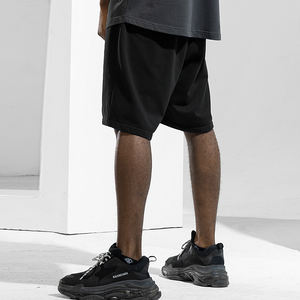 100% doux coton laine français éponge Shorts haute qualité longues bretelles sueur lourd genou longueur garçons Shorts - Product Image 5