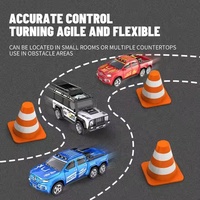 Mini Voiture Jouet RC Télécommandée en Alliage 1:64, Lumière 2.4G, Vitesse Réglable avec Remorque, Modèle de Simulation