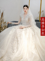 2022 nouvelles robes de mariée de Style court en turquie robes de mariée robe de mariée luxe longue queue taille haute grande taille robe de mariée