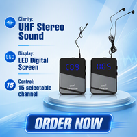 Système de monitoring intra-auriculaire sans fil professionnel IEM, émetteur-récepteur avec affichage numérique LED pour table de mixage de studio