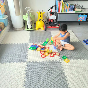 एवा फोम मुलायम बेबी प्ले मैट जिगसॉ फर्श मैट 60x60 सेमी पर्यावरण के अनुकूल विरोधी पर्ची पानी-सबूत शैक्षिक पिकनिक बच्चों की - Product Image 4