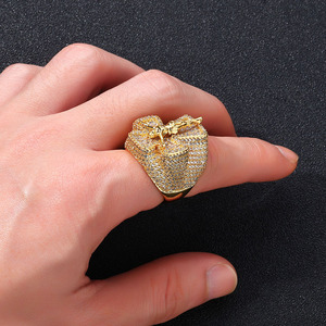 925 Sterling Silver Iced Out Cross Moissanite <b>Ring</b> VVS Bling Hip Hop Jesus <b>Ring</b> Pass Diamond Tester GRA Certified - Product Image 2