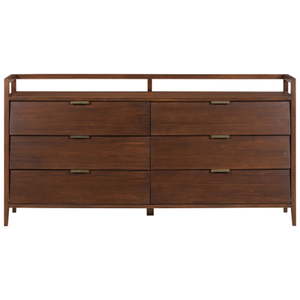 Commode moderne en bois à 6 tiroirs, armoire de rangement de style mid-century pour chambre à coucher, salon, salle à manger, meubles de maison - Product Image 2