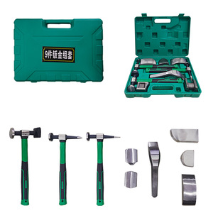 Automotive Sheet Metal Repair Tool Set 9 Piece 45 Steel Hammer Anvil Body Work Auto Repair Kit - Product Image 1