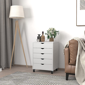 Armoire à tiroirs en bois massif blanc de style classique DU Arche à dossiers mobile moderne Arche de réception pour meubles de maison d'extérieur - Product Image 2