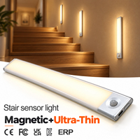 Lumière Intérieure Intelligente à Détecteur de Mouvement, Lumière Chaude LED Rechargeable pour Couloir, Escalier, Corridor, Cuisine, Salon, Placard, Garde-Manger
