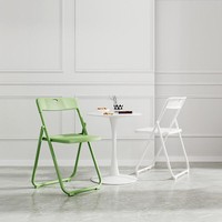 Chaise en plastique moderne pour adultes, chaises pliantes légères en plastique, tables, café, cantine, chaise de salle à manger