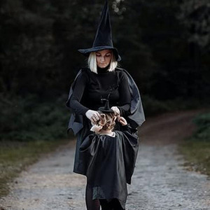 <span class=keywords><strong>Cappello</strong></span> da Strega in Tessuto Oxford all'Ingrosso, Classico <span class=keywords><strong>Cappello</strong></span> da Mago Nero per Costume <span class=keywords><strong>di</strong></span> Halloween, Accessori per Cosplay, Regalo Promozionale in Stock - Product Image 5