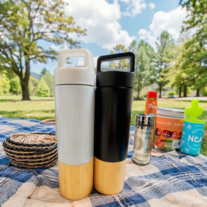 Nhà Máy Trực Tiếp Công Suất Lớn Phích Cup Satchel Thép Không Gỉ Vỏ Tre Thiết Kế Cổ Điển Cho Văn Phòng Ngoài Trời Hoặc Sử Dụng Quà Tặng - Product Image 2