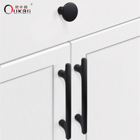 Oukali nouvelle version moderne mode meubles armoire poignée cuisine tiroir bureau Zinc noir tirer poignées