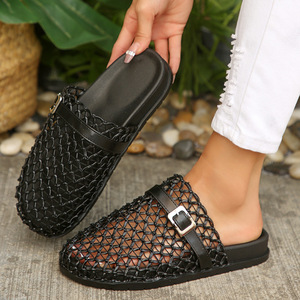 Zapatillas Mary <span class=keywords><strong>Jane</strong></span> de tacón alto estilo francés con malla transpirable para mujer - Chanclas vintage de talla grande - Zapatos de mujer en stock - Product Image 5