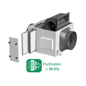 E-VIPO 150m3 250m3 350m3 500m3 không định hướng piv Trần Hệ thống thông gió không khí trong lành với bộ lọc im lặng Duct Fan - Product Image 3