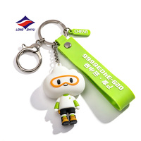Longzhiyu – Porte-clés 3D personnalisé en PVC, pendentif de sac à dos en forme de poupée, pour enfants, en silicone et caoutchouc, 20 ans d'expérience