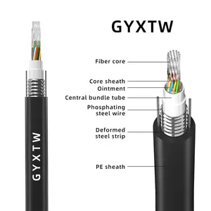 Meter 1Km ftth GYXTW Mini Underground Gyta53 wire Submarine Drop Outdoor Single Mode 1 2 6 8 12 24 48 Core Per cavo in fibra ottica