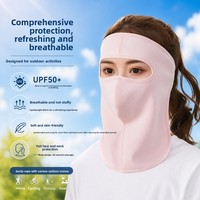 Masque facial anti-UV d'été UPF50+, cache-cou intégral respirant en maille pour le cyclisme, la moto, la course à pied et les activités de plein air