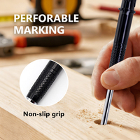 Crayon mécanique de 2,8 mm de long avec pointe de 55 mm, taille-crayon intégré, recharges de mine de 0,7 mm, corps en plastique, pour le marquage du travail du bois et le dessin technique