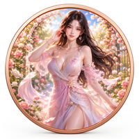 Pièce de monnaie en cuivre pur 999 de 1 oz, couleur, haute relief, thème Beauté Urbaine, plusieurs types, édition collector 3D