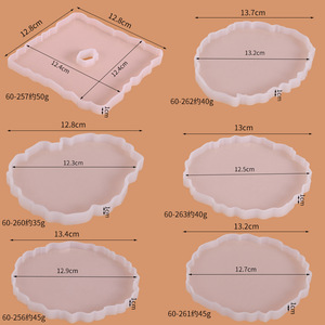 แม่พิมพ์ซิลิโคนรองแก้วชาแบบไม่สม่ำเสมอ,ที่รองแก้วไวน์แม่พิมพ์เรซินอีพ็อกซี่ยูวีสำหรับโต๊ะปาร์ตี้ครอบครัว DIY อุปกรณ์ทำเครื่องประดับ - Product Image 6