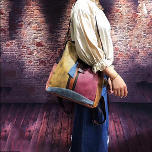 Bolso de Hombro Retro de Moda Andong para Mujer, Mochila de Cuero Vacuno Genuino con Efecto Desgastado, Bolsos y Mochilas para Mujer - Product Image 6