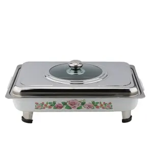 white decal design buffet chafing dish food warmer cheap chafing dish indian chafing dish for restaurant&hotel