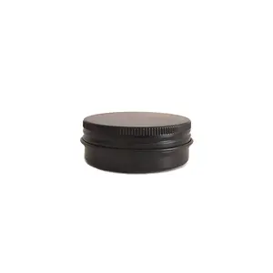 100ml Gold Black Silver Aluminium Jar Box Custom Pomade Container Empty Round Metal Box Tin Can For Cosmetic Packaging