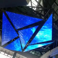 Écran LED hexagonal triangulaire circulaire sur mesure, écran LED flexible souple incurvé de forme spéciale P3