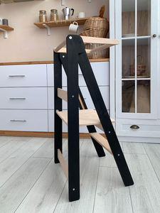 Taburete de cocina para niños pequeños, torre de madera plegable para cama o taburete - Product Image 5