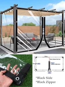Bâche en PVC 450 g/m², 99,99 % <span class=keywords><strong>transparente</strong></span>, 0,35 mm, avec œillets à glissière, résistante à l'abrasion, lourde, imperméable, pour rideau - Product Image 5