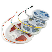 Bandes lumineuses LED COB flexibles DC12V/24V, haute densité par mètre, 320/384/480 LED, bande lumineuse LED COB multicolores, éclairage d'armoire
