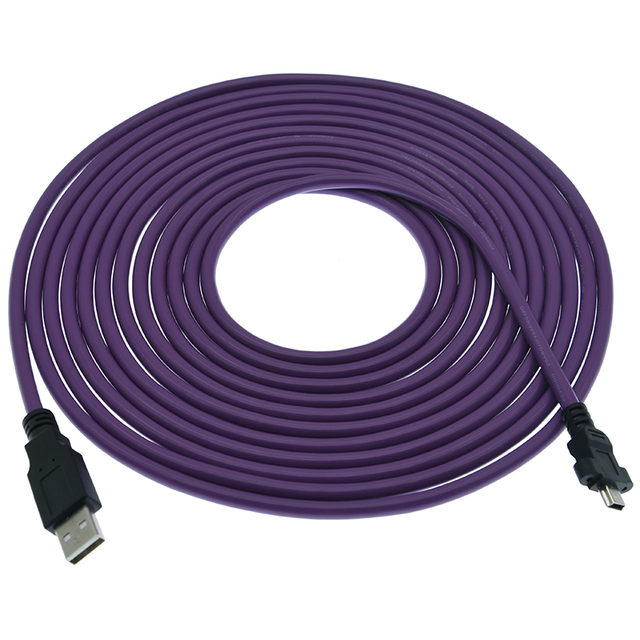 USB2.0 Industrial Camera Mini Data Cable, High Flexible Drag Chain with Lock Fixed Cable, Extension Cable