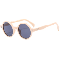 Lunettes de soleil ovales unisexes rondes Steampunk Punk UV400, monture noire pleine, prix bas, prêtes à être expédiées ZN 3676