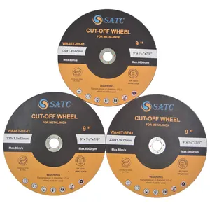 SATC उच्च गुणवत्ता 9 इंच गर्म विक्रेता काटने डिस्क काटने पहिया के लिए धातु; धातु/आईनॉक्स काटने पहिया