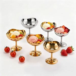 Nuevo Vaso de Acero Inoxidable para Snacks y Yogur, Copa Alta para Helado, Pudín y Leche, Vaso Creativo de Metal para Cócteles de Bar - Product Image 1