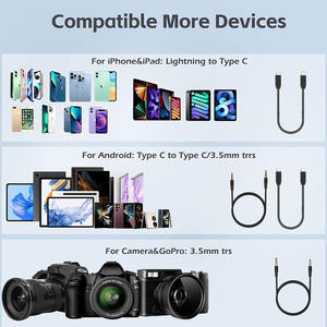 סוג חדש-c מיקרופון אלחוטי livestreaming lapel צווארון מיקרופון מצלמה - Product Image 2