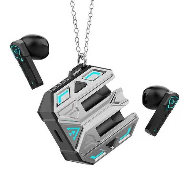 X39 Cyberpunk Design Gaming Wireless Earphone BT Headset Low Latency LCD Cool Breath Light High Quality TWS Sports Earbuds