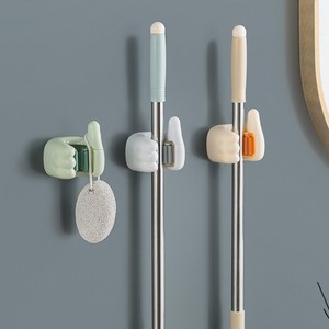 Multifunction <b>Mop</b> Holder Stainless Steel <b>Wall</b> Mounted Suction Cup Bathroom Storage Hook For <b>Mop</b> And Broom - Product Image 1