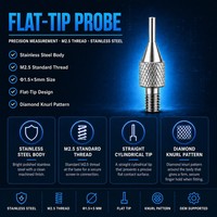 Sonde à pointe plate en acier inoxydable SD1.5mm, haute précision 0.002mm, haute rigidité, faible déviation, filetage M2.5, OEM/ODM personnalisé