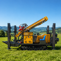 Machine de forage de puits d'irrigation pneumatique, machine de forage de puits d'eau 200m avec compresseur d'air