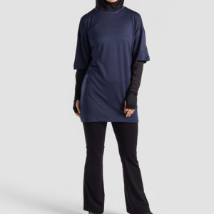 Haut d'entraînement athlétique à manches longues pour femme, vêtement de sport modeste et ample pour l'entraînement et le fitness - Product Image 1