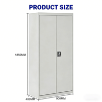 Armoire de classement métallique moderne à 2 portes en acier, pour garage et bureau, avec structure robuste pour une organisation efficace