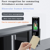 Terminal de Control de Acceso con Reconocimiento Facial Dinámico de 5 Pulgadas, Sistema de Seguridad Biométrico con Reconocimiento Facial, NFC, Control de Asistencia, Reinicio OEM