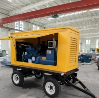 Groupe électrogène diesel portable Ricardo Weichai Cummins 100 kW triphasé à faible bruit sur remorque à quatre roues